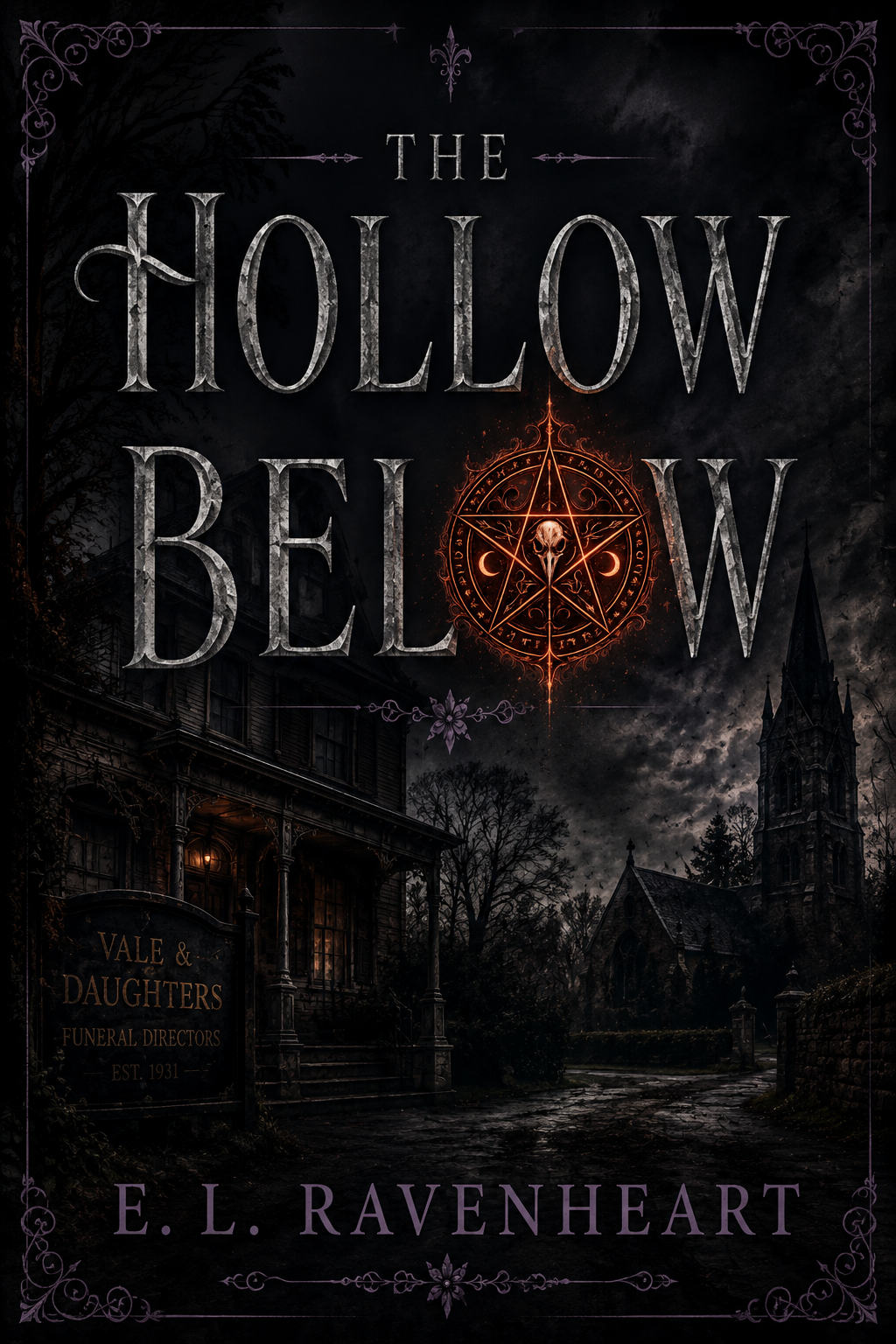 Book cover for The Hollow Below by E.L. Ravenheart